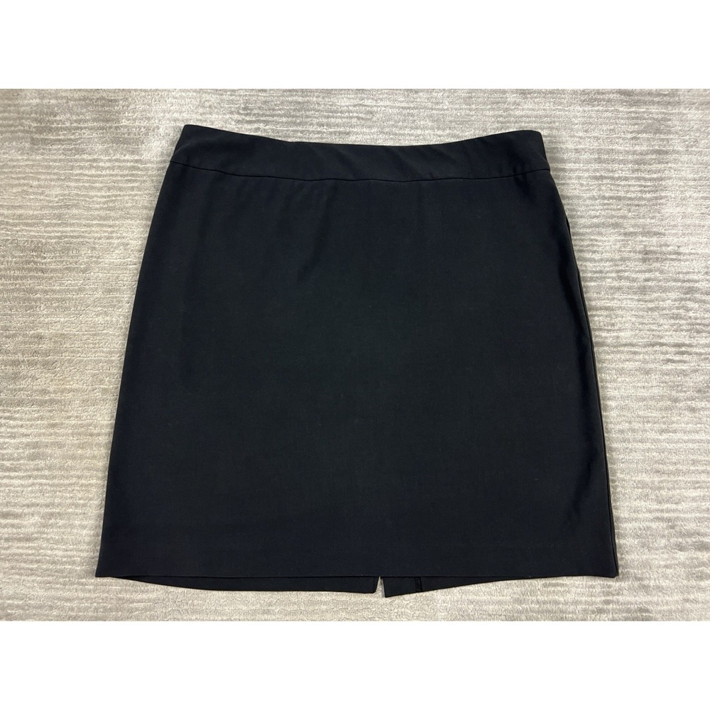 George Skirt Womens 2X Black Think Slim Pull On Knee Length Polyester Blend‎